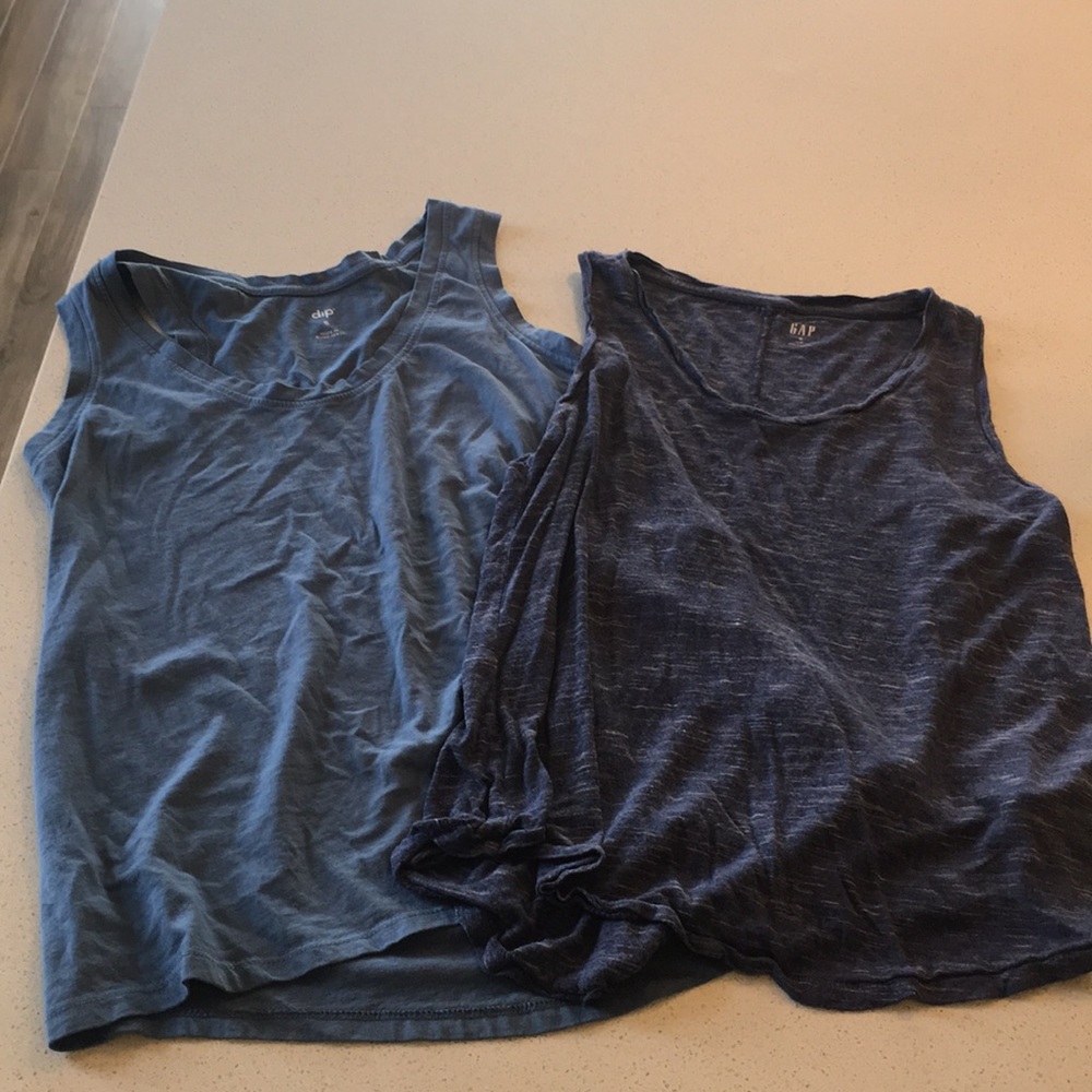 Blue Tank Tops both fit like a small